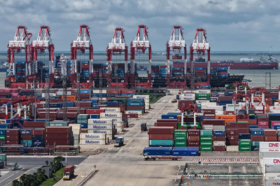 联合早报-中国8月出口增长44六个月来最低