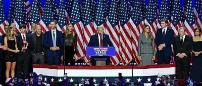 特朗普宣布胜选