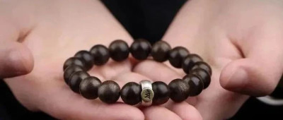 真正文莱沉香手串，镶嵌纯银本命佛，闻之心旷神怡