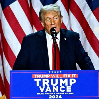 特朗普宣布胜选