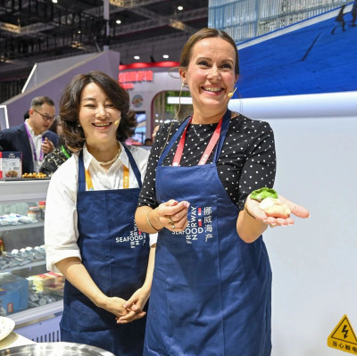 进博直击｜挪威部长：期待用挪威海产制作中国饺子