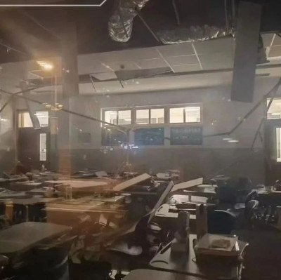 天津一学校教室天花板坍塌，多部门回应