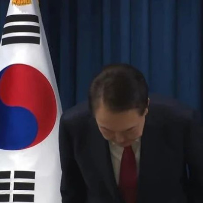 尹锡悦刚道歉完，执政党党首：提前下台不可避免