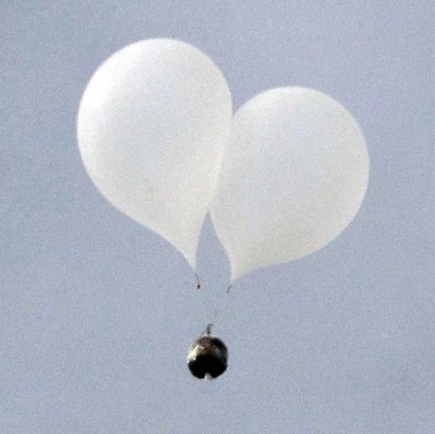 韩国：朝鲜又放气球