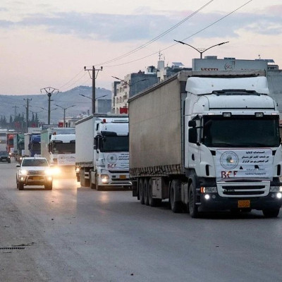 援助车队在叙利亚遭以色列空袭