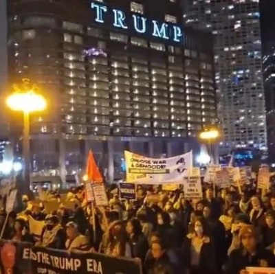 抗议者出发！还到了特朗普酒店……