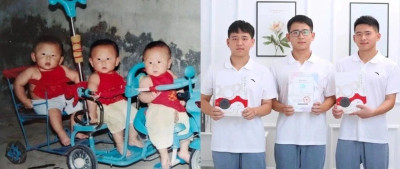 这也能一起？三胞胎兄弟“神同步”......