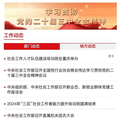 中央社会工作部门户网站，今日上线！