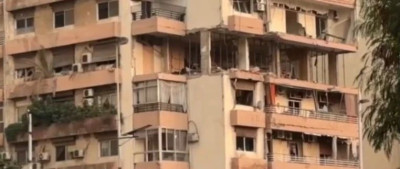 记者现场探访：遭以军空袭的贝鲁特城区居民楼